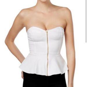 White peplum top, only worn once!!